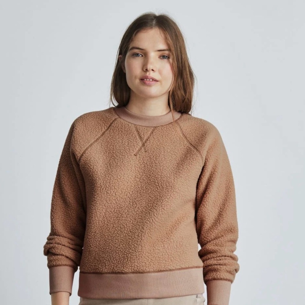 Everlane Renew Fleece Raglan Crew Neck Sweater Size Medium